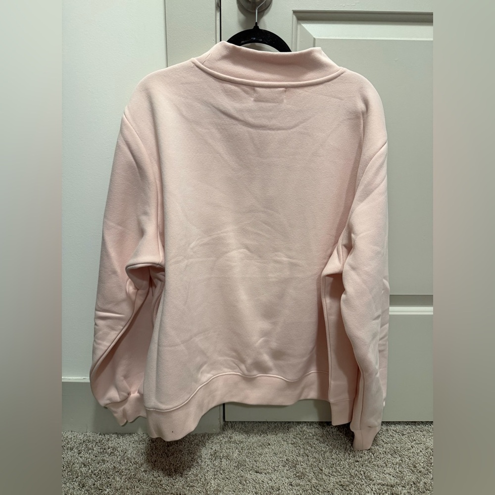 Parke Large/XL Mocha + Rose Fall Cozies Varsity Mockneck Sweatshirt. π§Έβ‘οΈ - Picture 4 of 6
